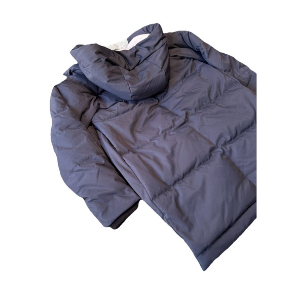 Orolay Down Parka Coat Blue Hooded Expandable Full Zip Womens Size XS - Picture 6 of 10